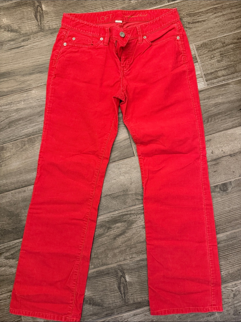 LOFT Red Corduroy Jeans